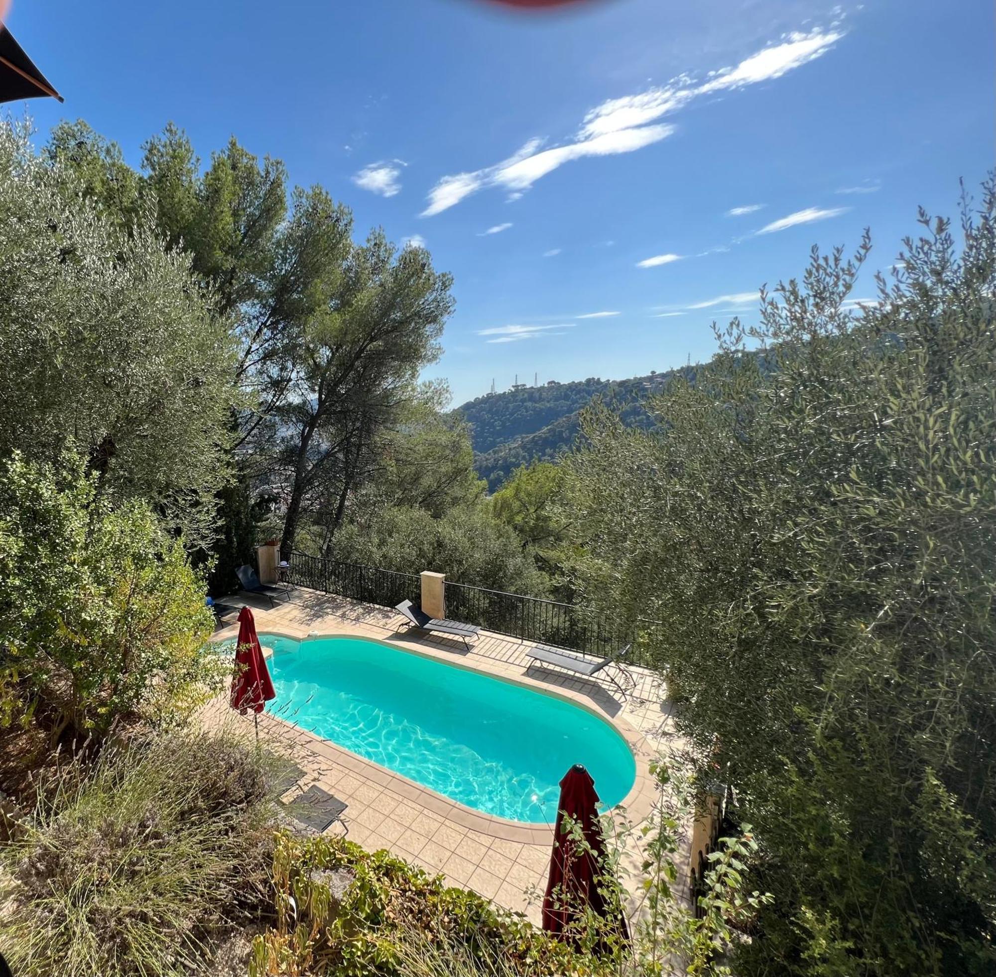 Entre Nice Et Monaco Grande Villa Avec Piscine Privee 12 Personnes Drap Exterior photo